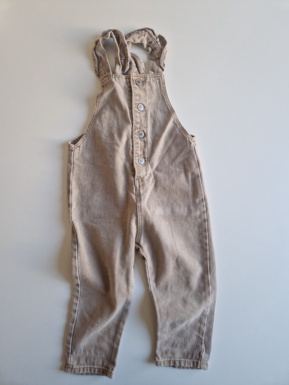 Zara • Taupe Ruffle Overalls